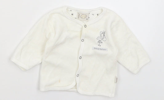 Fixoni Baby White   Cardigan Jumper Size 0-3 Months