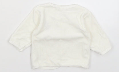 Fixoni Baby White   Cardigan Jumper Size 0-3 Months