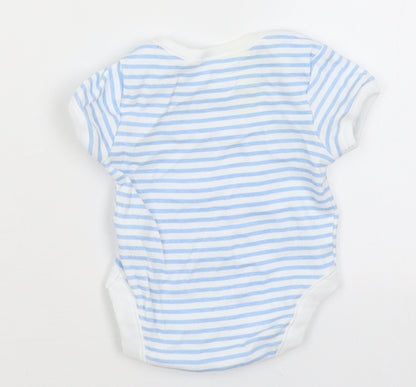 Tesco Baby Blue Striped  Romper One-Piece Size Newborn