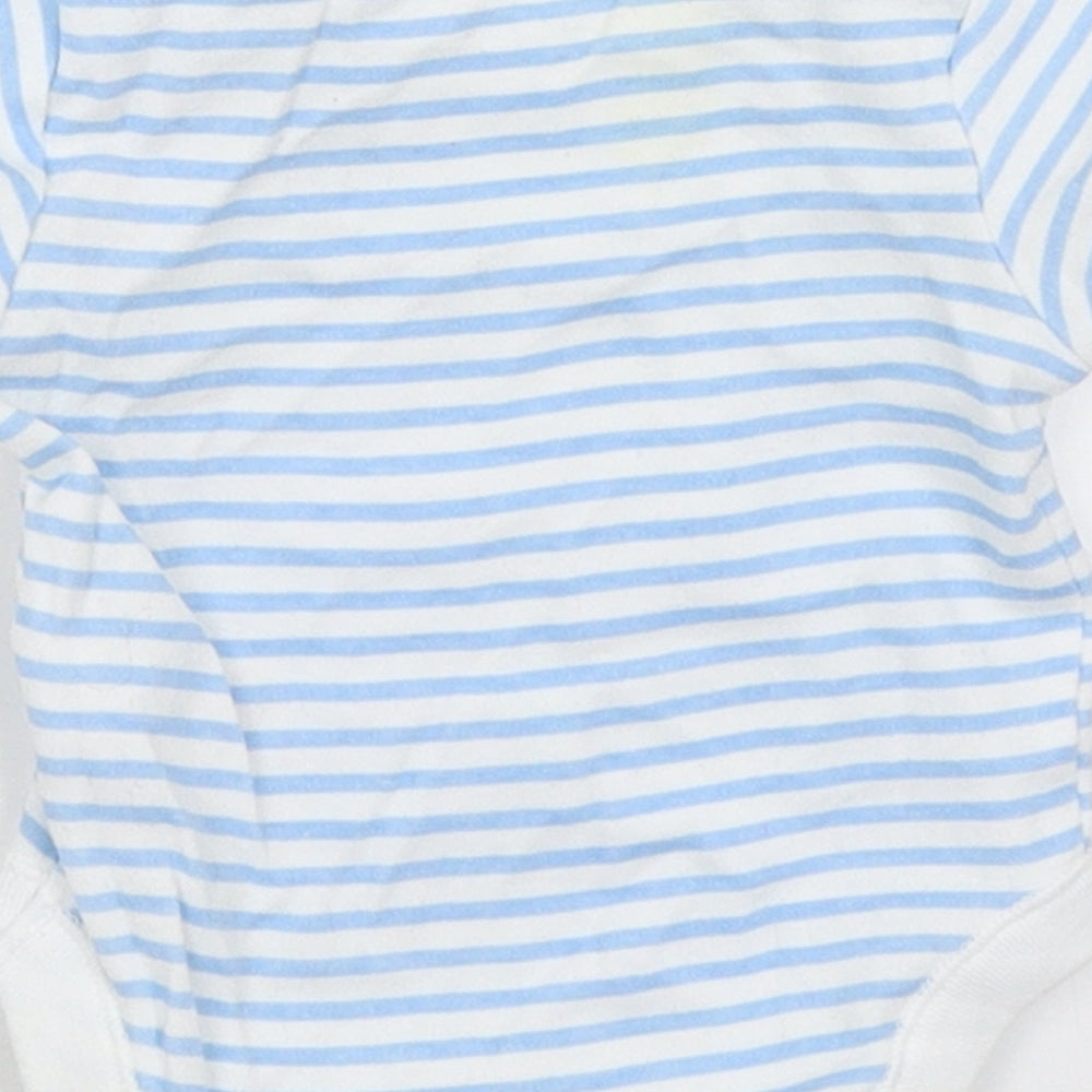 Tesco Baby Blue Striped  Romper One-Piece Size Newborn