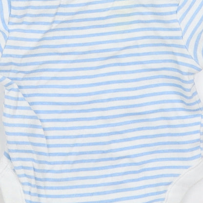 Tesco Baby Blue Striped  Romper One-Piece Size Newborn