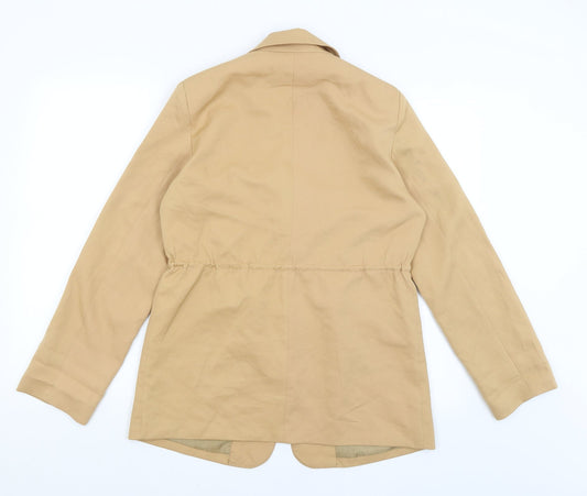 Pretty Little Thing Womens Brown   Overcoat Coat Size 10