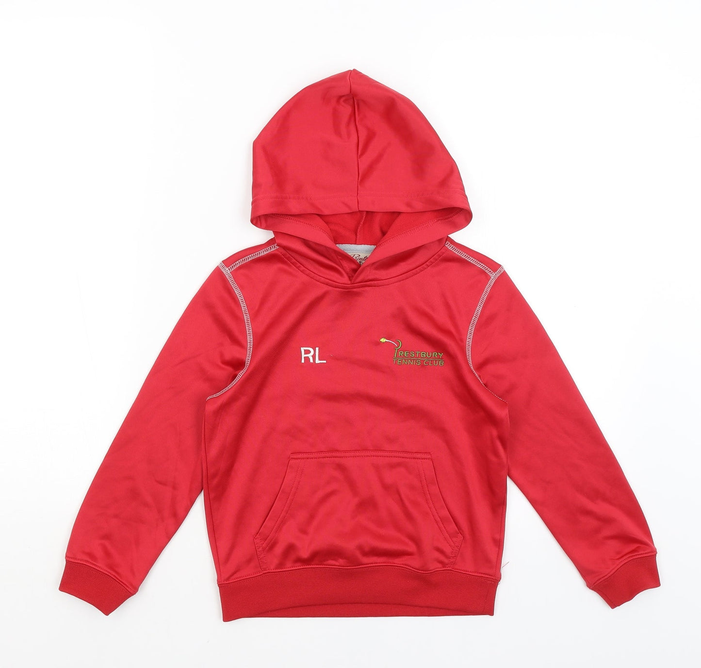 Printer Boys Red   Pullover Hoodie Size 5-6 Years  - Prestbury Tennis Club