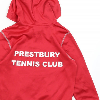 Printer Boys Red   Pullover Hoodie Size 5-6 Years  - Prestbury Tennis Club