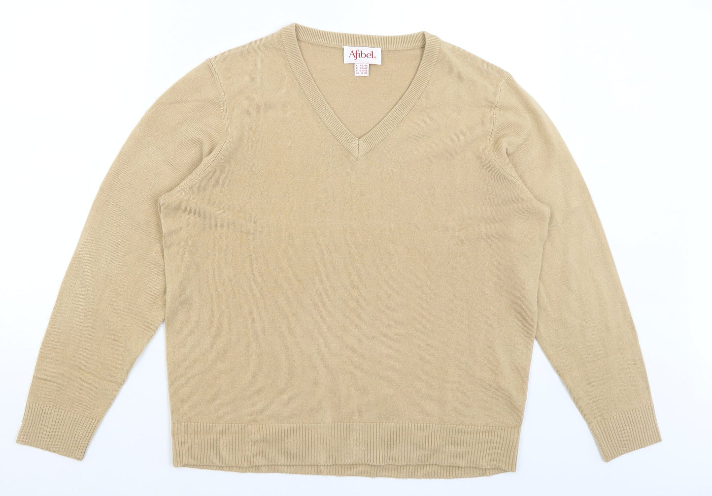 Womens UK Size 16 Afibel Brown Pullover Jumper