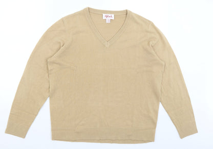 Womens UK Size 16 Afibel Brown Pullover Jumper