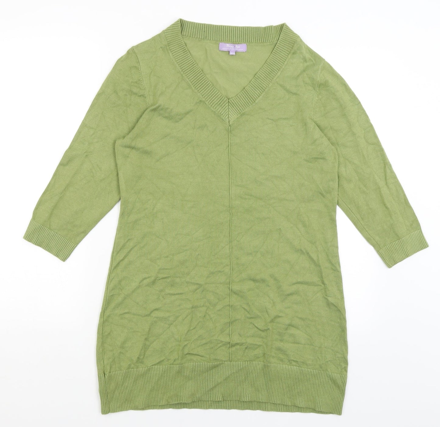 Womens UK Size 10 Michele Hope Green Pullover Jumper