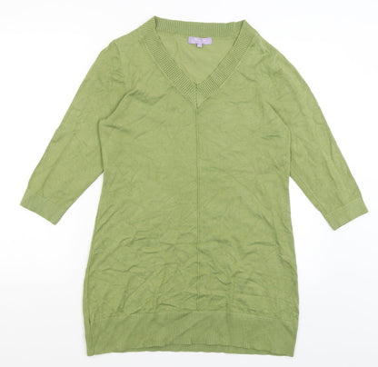 Womens UK Size 10 Michele Hope Green Pullover Jumper