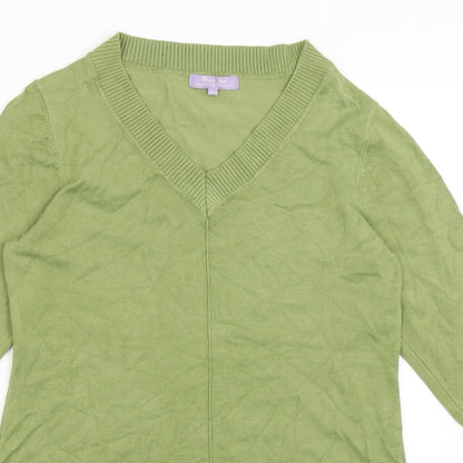 Womens UK Size 10 Michele Hope Green Pullover Jumper