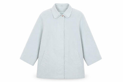 Womens UK Size L Preworn Blue Overcoat