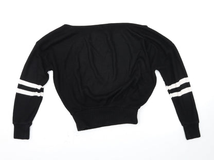 Womens UK Size S PRETTYLITTLETHING Black Pullover Jumper