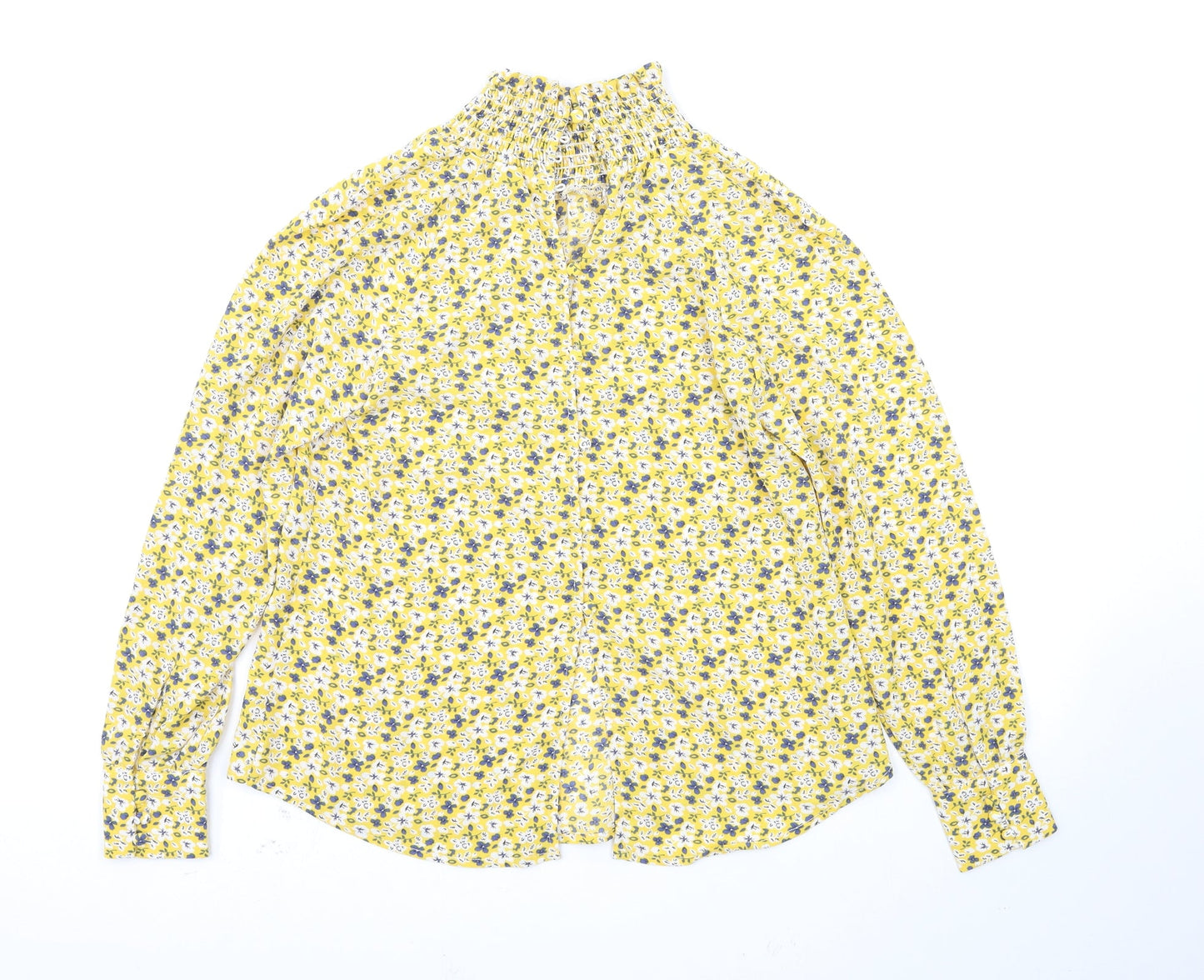 Womens UK Size 4 Glamorous Yellow Basic Blouse