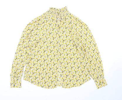 Womens UK Size 4 Glamorous Yellow Basic Blouse