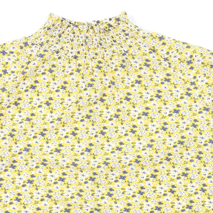 Womens UK Size 4 Glamorous Yellow Basic Blouse