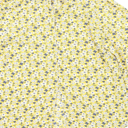 Womens UK Size 4 Glamorous Yellow Basic Blouse