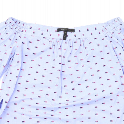 Womens UK Size 2XS BCBGMAXAZRIA Blue Basic Blouse