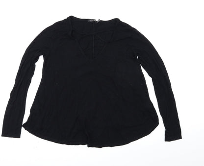 Boohoo Womens Black   Basic T-Shirt Size 8