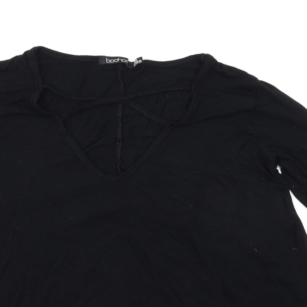 Boohoo Womens Black   Basic T-Shirt Size 8