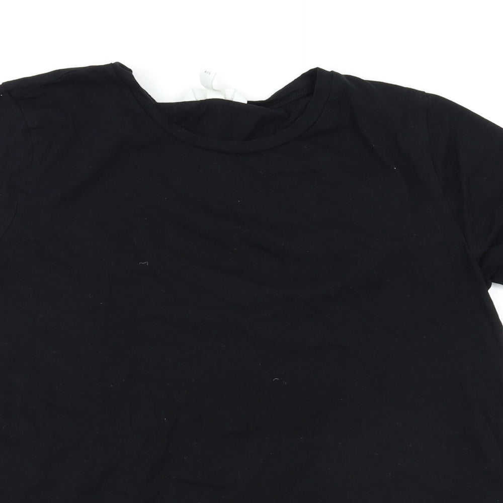 Womens UK Size M H&M Black Basic T-Shirt