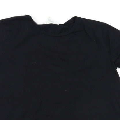 Womens UK Size M H&M Black Basic T-Shirt
