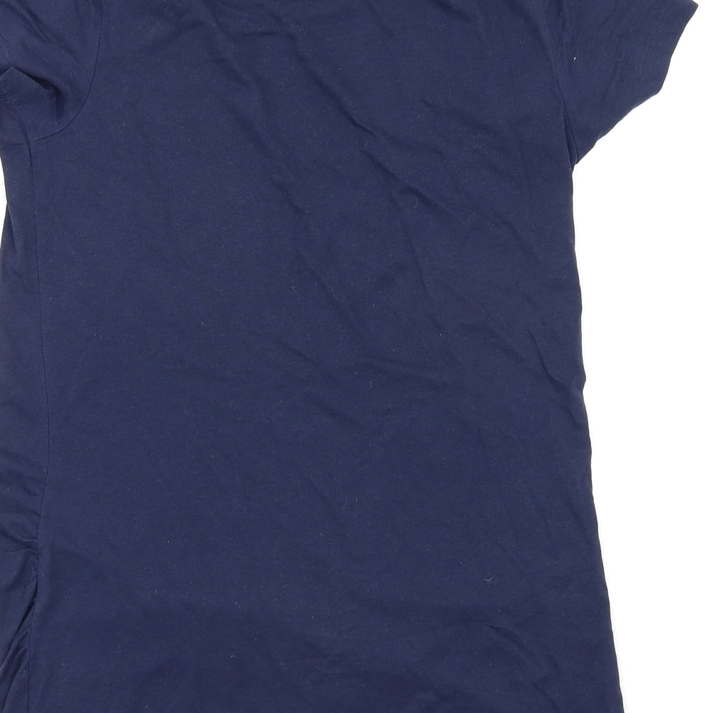 Womens UK Size 10 Peacocks Blue Basic T-Shirt