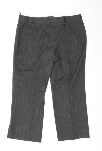 Womens UK Size 38 Preworn Regular Fit  Grey Trousers