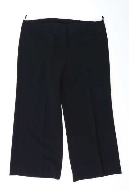 Womens UK Size 38 Preworn Regular Fit  Black Trousers