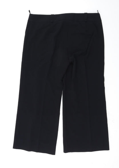 Womens UK Size 38 Preworn Regular Fit  Black Trousers