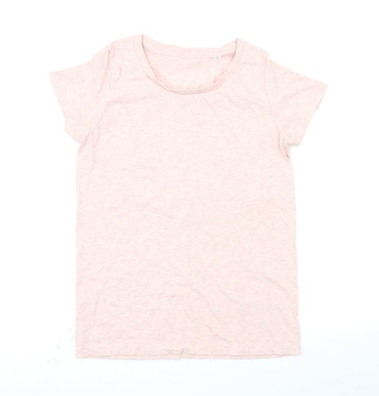 Womens UK Size S Preworn Pink Basic T-Shirt