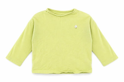 Front view of Next boys’ green basic t-shirt, size 9-12, months