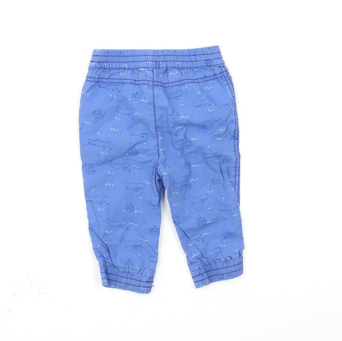 John Lewis Boys Blue   Jogger Trousers Size 6-9 Months