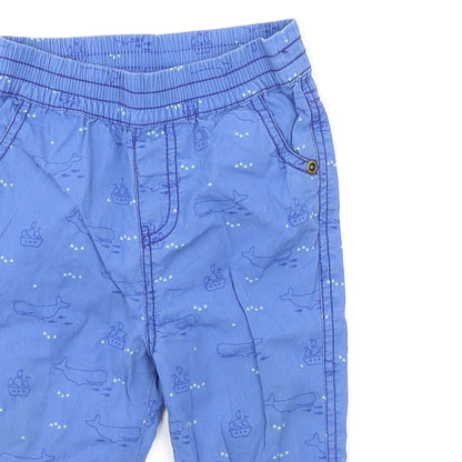 John Lewis Boys Blue   Jogger Trousers Size 6-9 Months