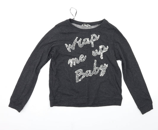 Womens UK Size XS H&M Grey Pullover Jumper