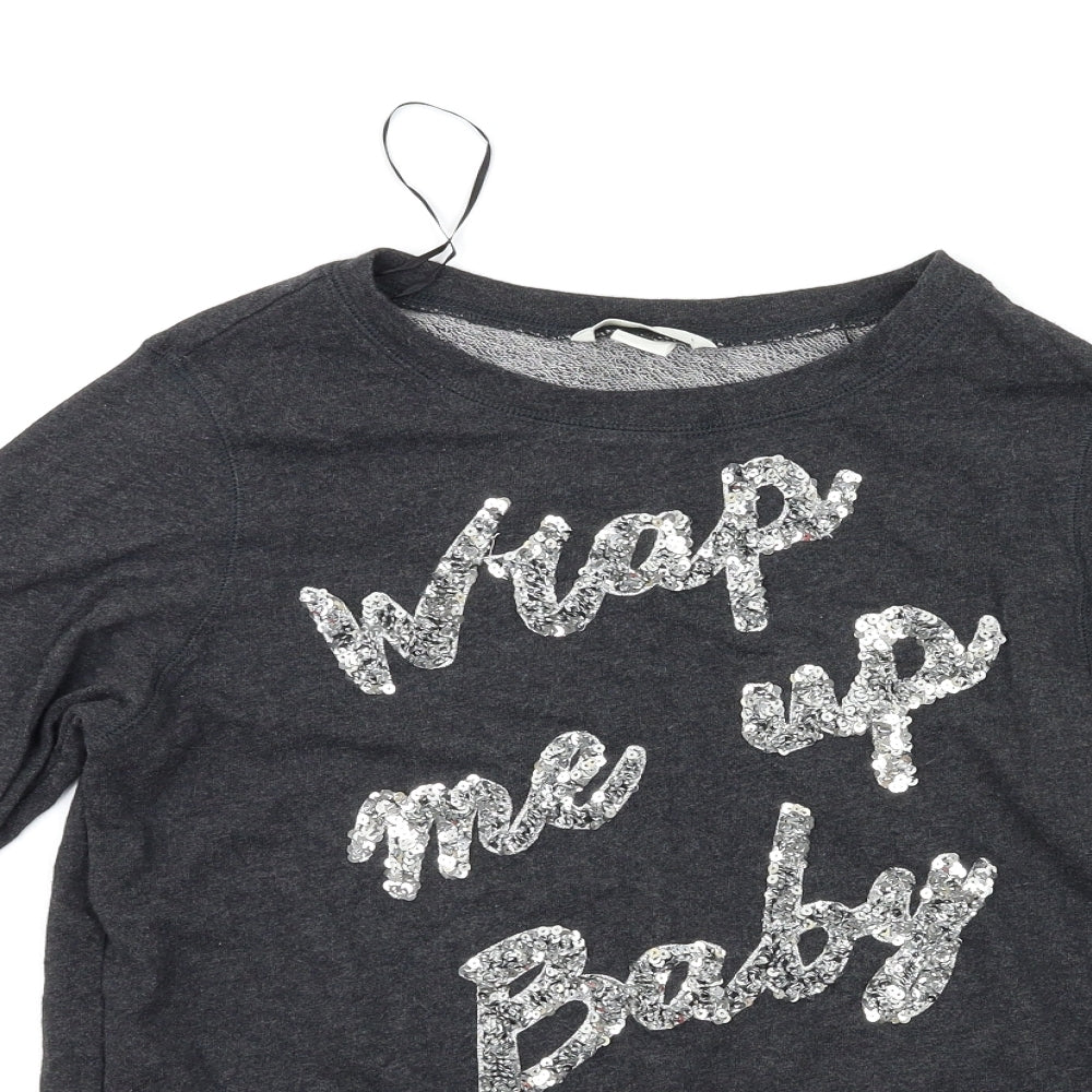 Womens UK Size XS H&M Grey Pullover Jumper