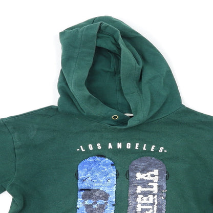 H&M Girls Green   Pullover Hoodie Size 9-10 Years