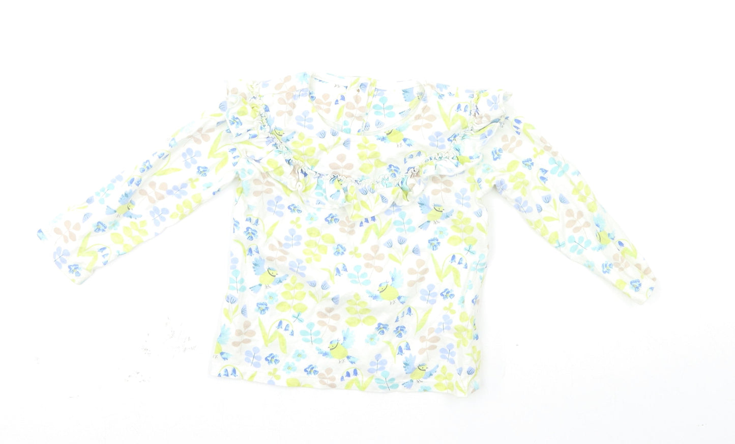 Marks and Spencer Girls Multicoloured Fair Isle  Basic T-Shirt Size 12-18 Months