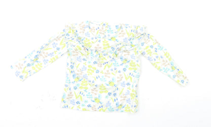 Marks and Spencer Girls Multicoloured Fair Isle  Basic T-Shirt Size 12-18 Months