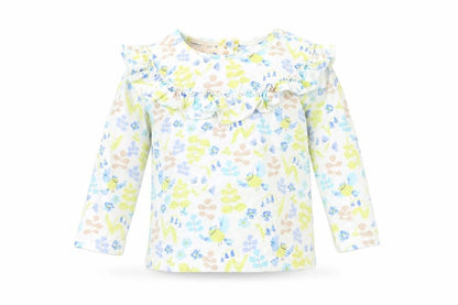 Front view of Marks & Spencer girls’ multicoloured fair isle basic t-shirt, size 12-18, months