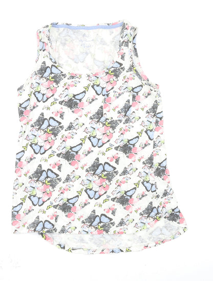 F&F Womens Multicoloured Floral  Basic T-Shirt Size 6