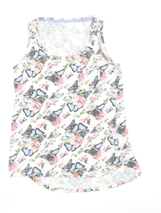 F&F Womens Multicoloured Floral  Basic T-Shirt Size 6