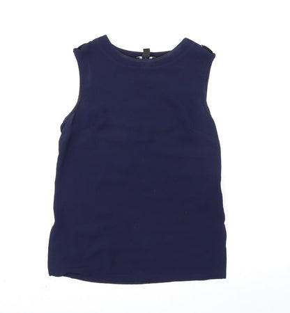 Womens UK Size 10 New Look Blue Basic Tank