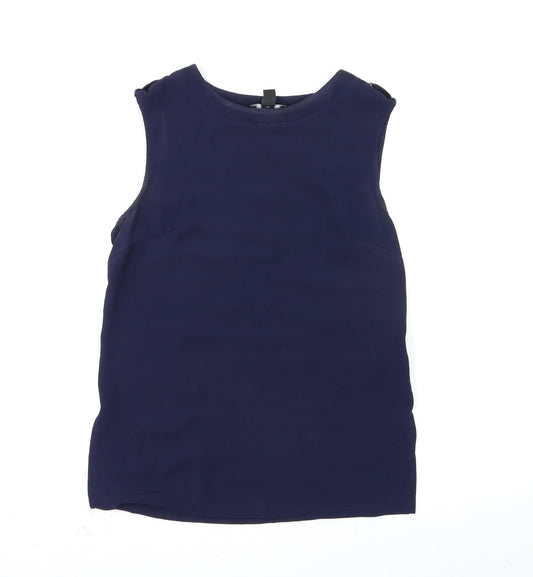 Womens UK Size 10 New Look Blue Basic Tank