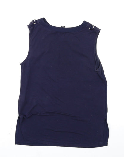 Womens UK Size 10 New Look Blue Basic Tank