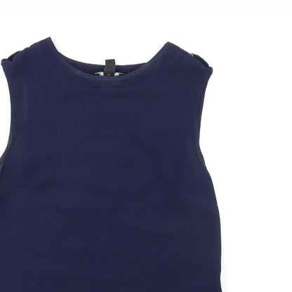 Womens UK Size 10 New Look Blue Basic Tank