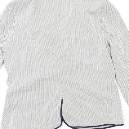 George Womens Grey Striped  Jacket  Size 10