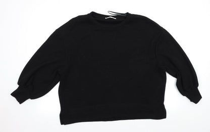 Womens UK Size M Pull&Bear Black Pullover Jumper