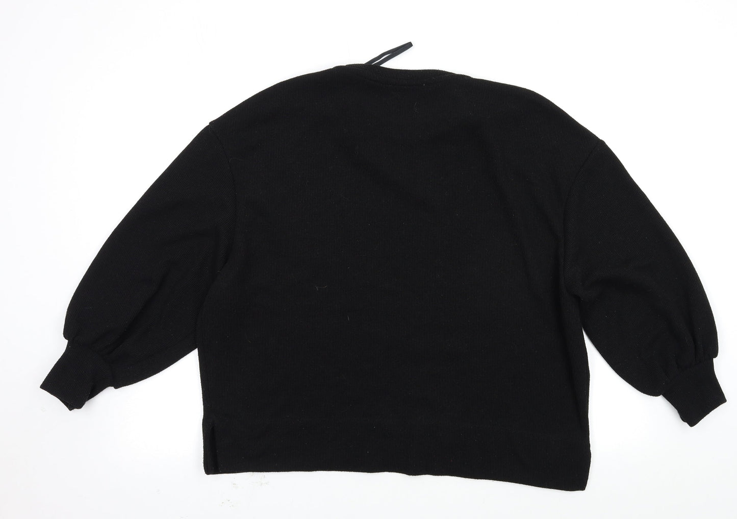 Womens UK Size M Pull&Bear Black Pullover Jumper