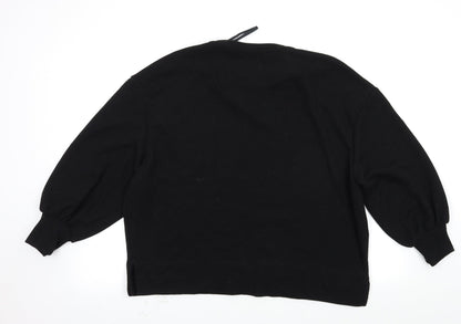 Womens UK Size M Pull&Bear Black Pullover Jumper
