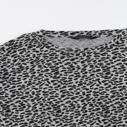 Dorothy Perkins Womens Grey Animal Print  Pullover Sweatshirt Size 16