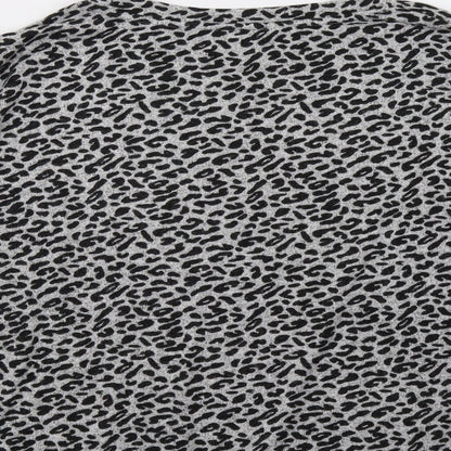 Dorothy Perkins Womens Grey Animal Print  Pullover Sweatshirt Size 16